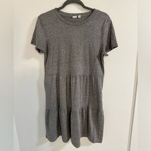 Gap | Heather Grey Tiered Mini Dress | Size Small